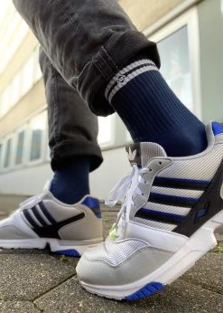 Basic Blue -J. Clay Blaue Tennissocken mit Streifen 1 4