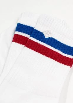 Original 1980 -J. Clay WeisseTennissocken mitrot blauen streifen 4 2