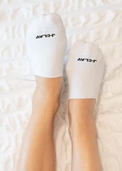 J. Clay -J. Clay White weisse rutschfeste Fuesslinge 4 8